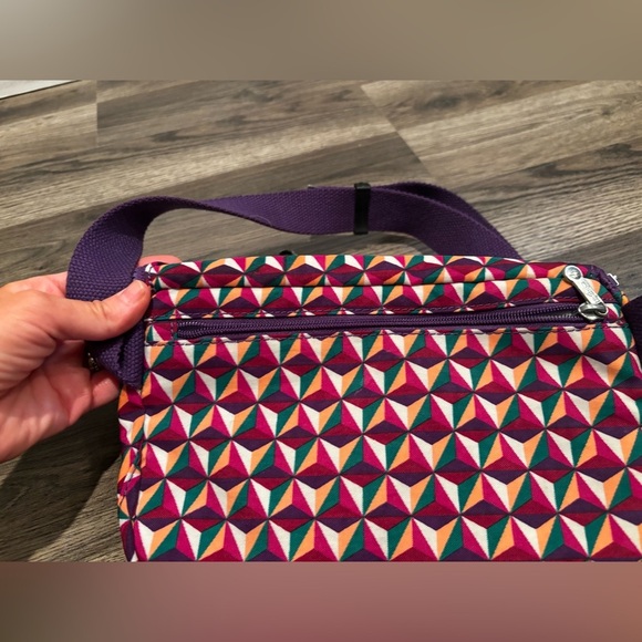 Kipling Multicolor belt Bag with Purple Strap travel summer vacation convenient - Picture 10 of 15